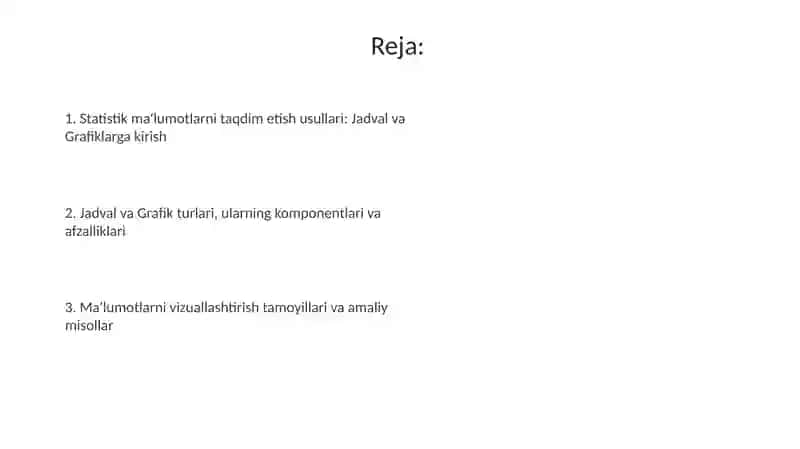 STATISTIK MA’LUMOTLARNI TAQDIM ETISH USULLARI 2
