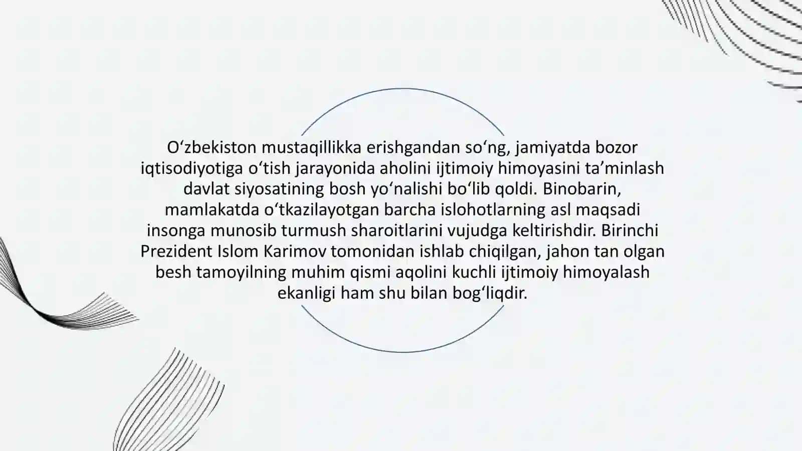 Oʻzbekiston respublikasidagi ijtimoiy oʻzgarishlar 2