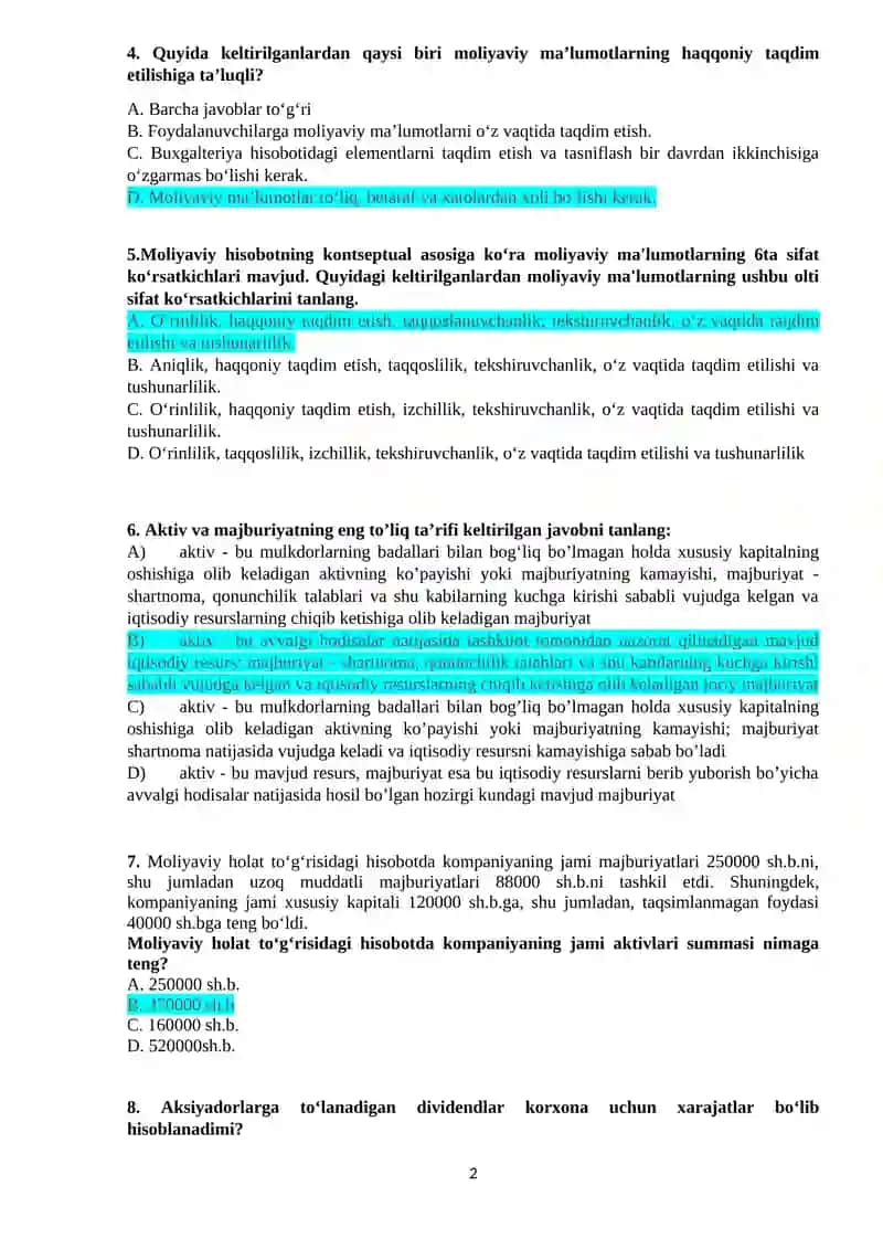 Moliyaviy hisobot xalqaro standartlar 2
