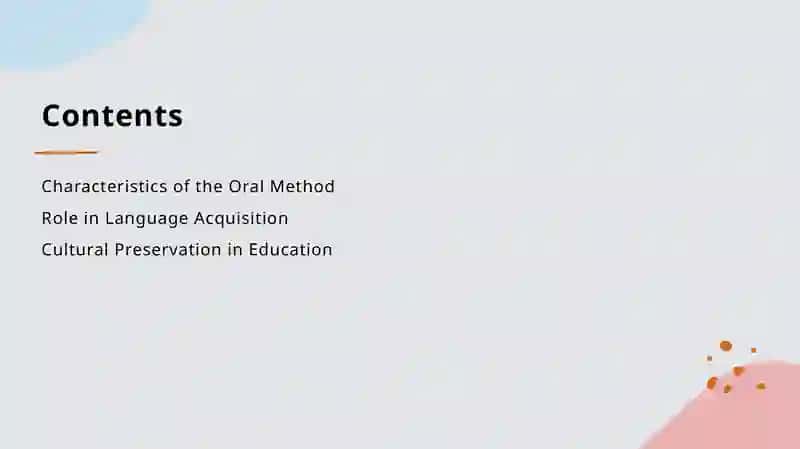The main peculiarities of oral method 2
