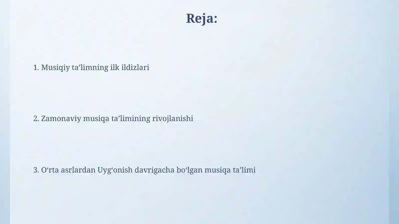 Musiqa taʼlim tarixi 2