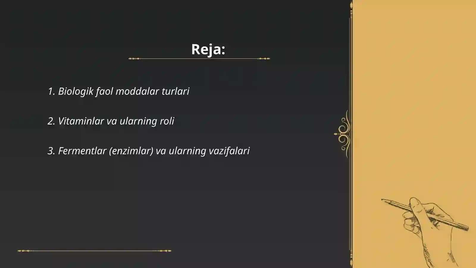 Biolog faol moddalar 2