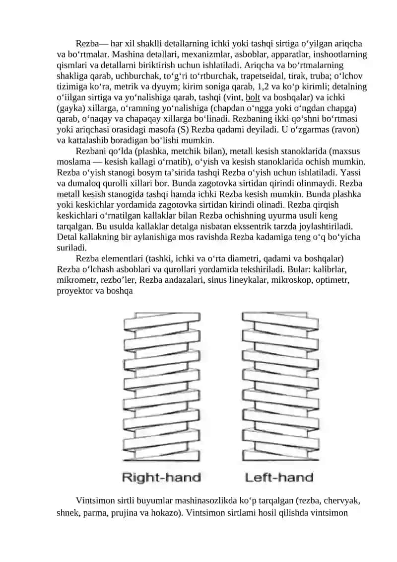 Tashqi rezba ochish (Plashka yordamida) 2