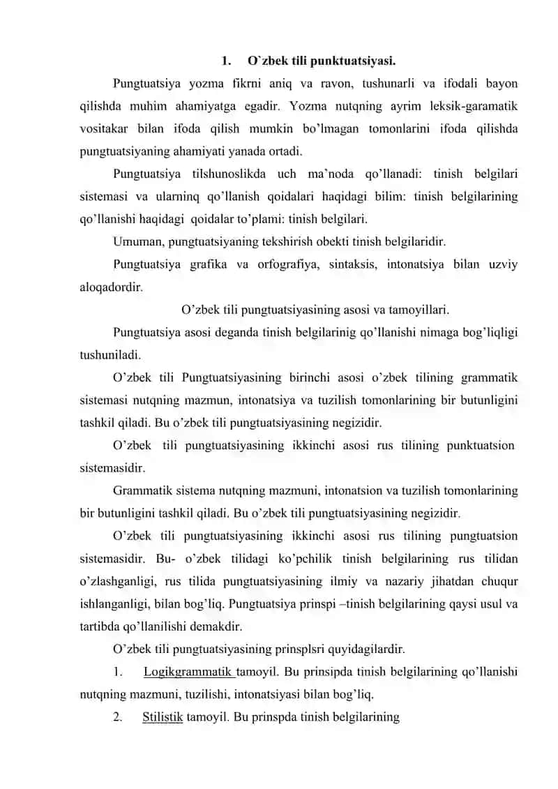 O`zbek tili punktuatsiyasi 2