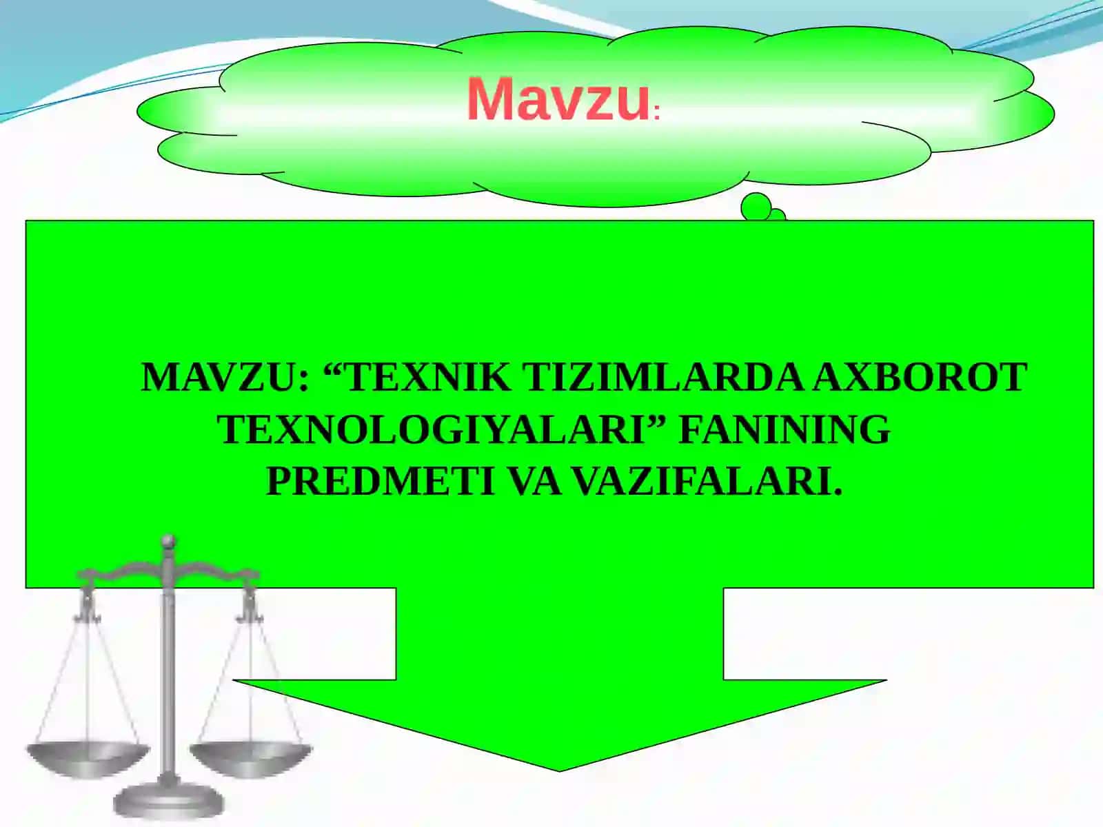 Texnik Tizimlarda Axborot Texnologiyalari 2