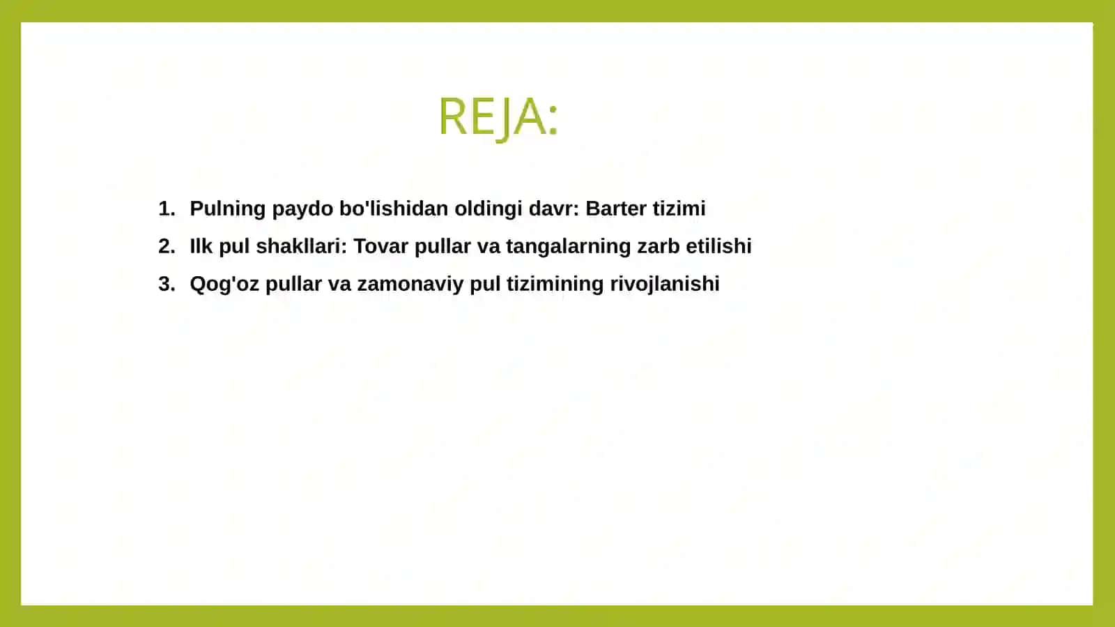 Tarixda pul tizimining shakllanish bosqichlari 2