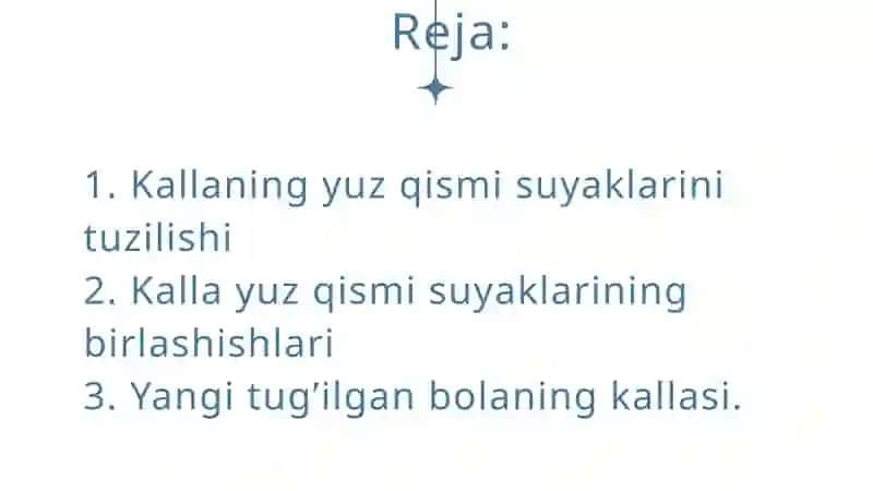 Kallaning yuz qismi suyaklari 2