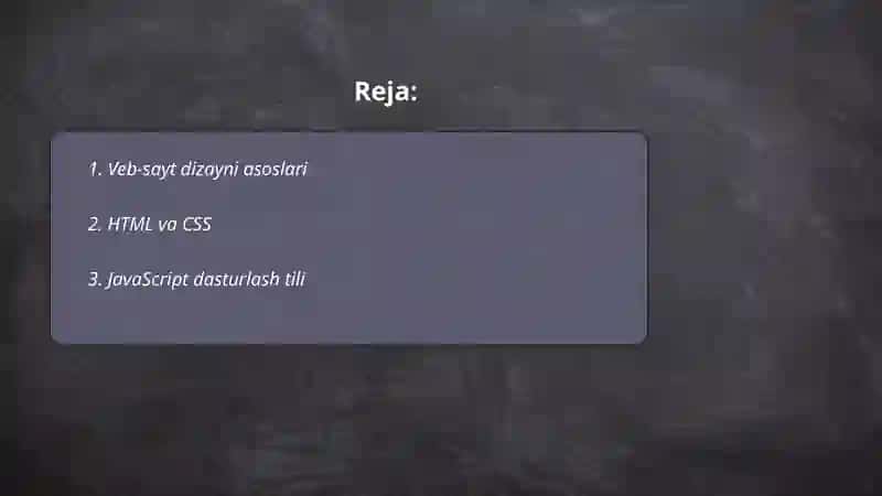 Veb-sayt dizayni asoslari 2