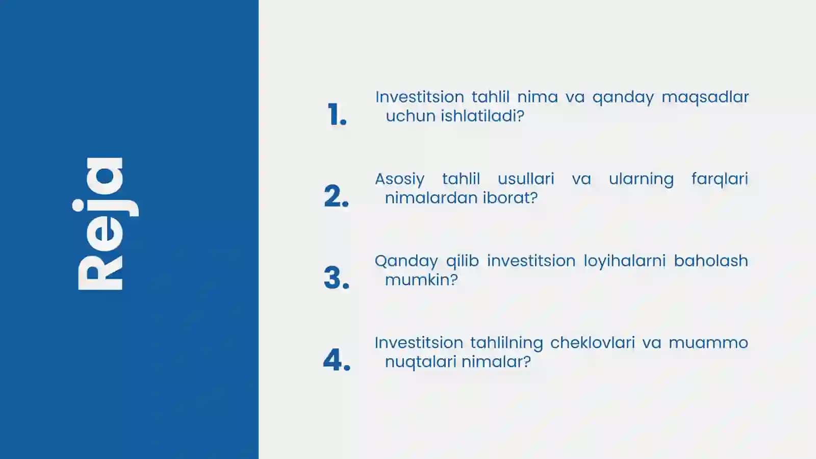 Investitsion tahlil 2