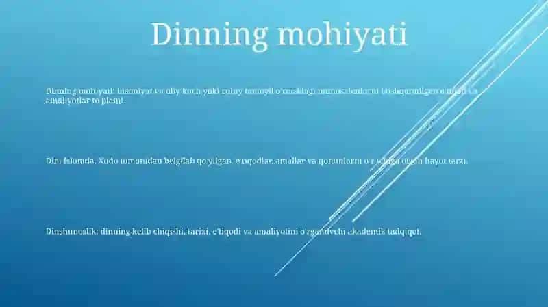Dinning mohiyati 2