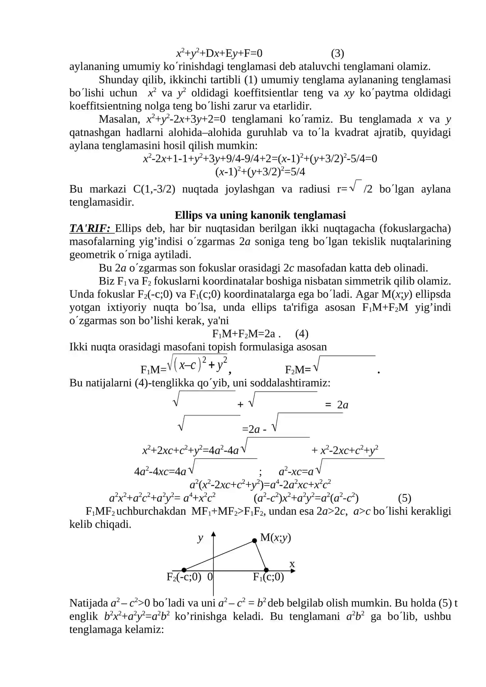IKKINCHI TARTIBLI CHIZIQLAR 2