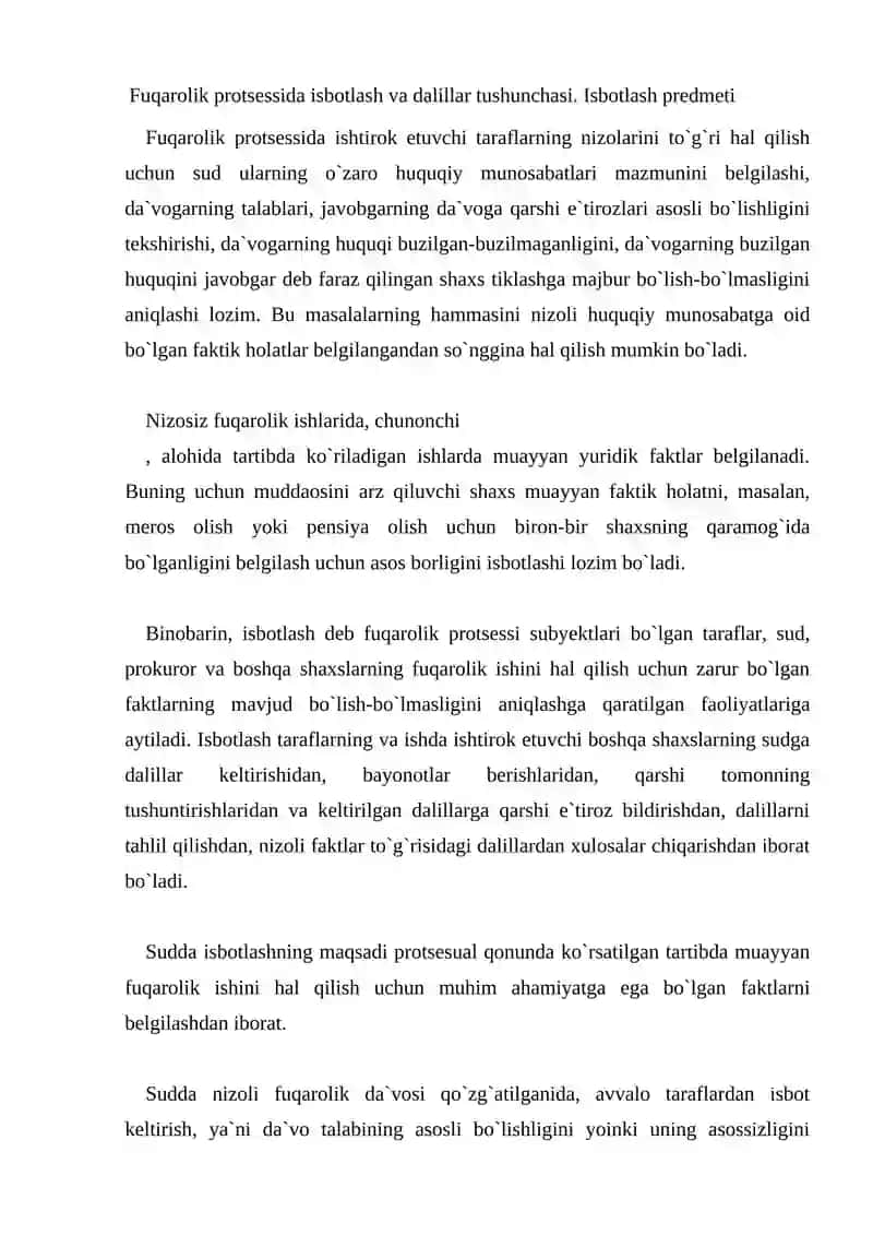 DALILLAR VA ISBOT QILISH 2
