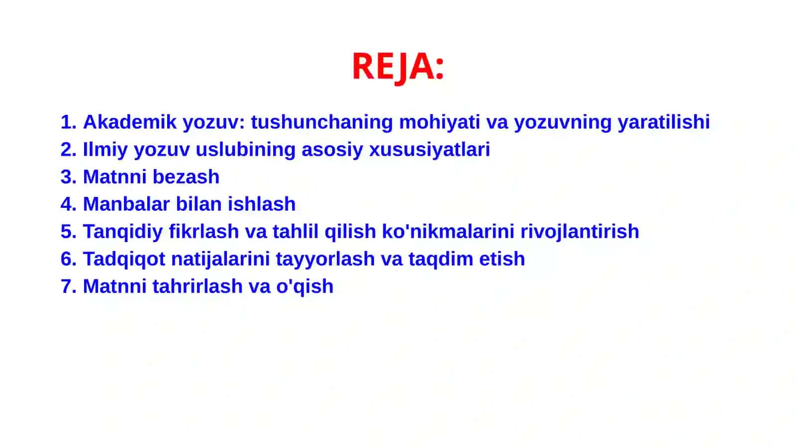 Akademik yozuv tadqiqot asoslari 2