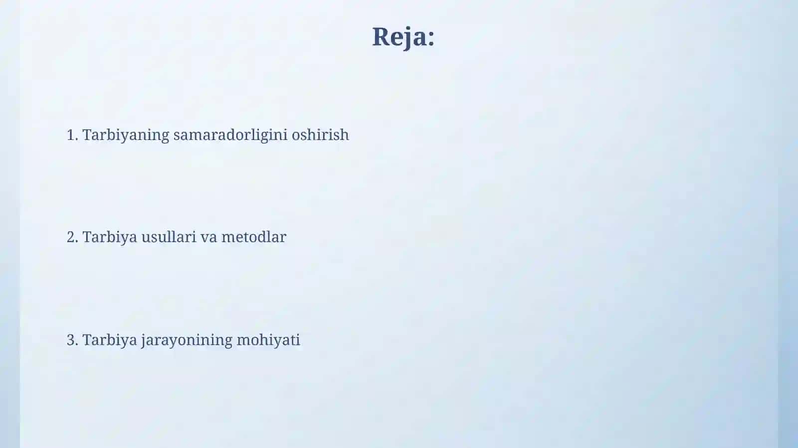 Tarbiya jarayoni haqida maʼlumot 2