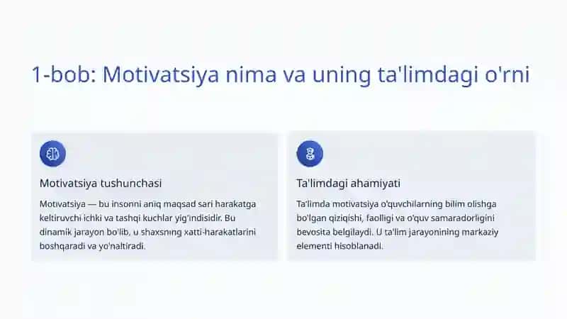 Ta'lim Jarayonida Motivatsiya: O'quvchilarni Rag'batlantirish San'ati 2