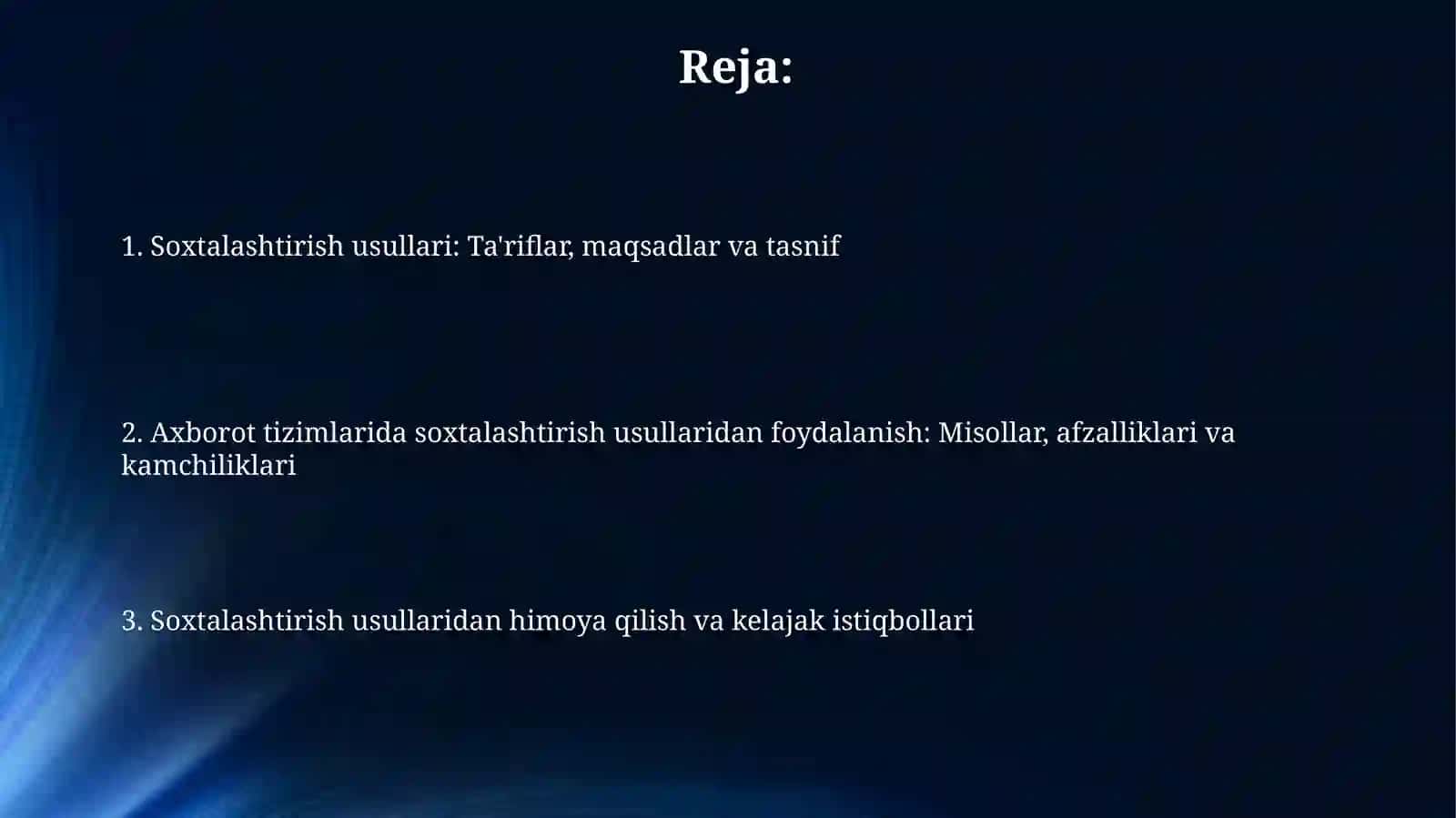 Axborot tizimlarida Soxtalashtirish Usullari 2