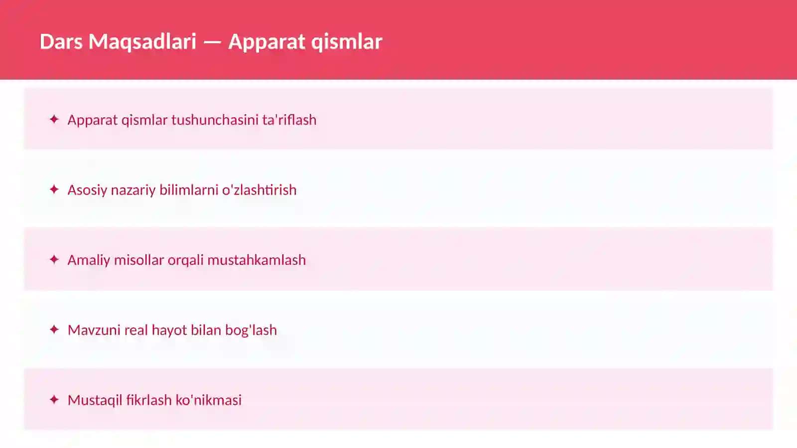 Kompyuter tarixi - O'qituvchilar va talabalar uchun dars ishlanma 2