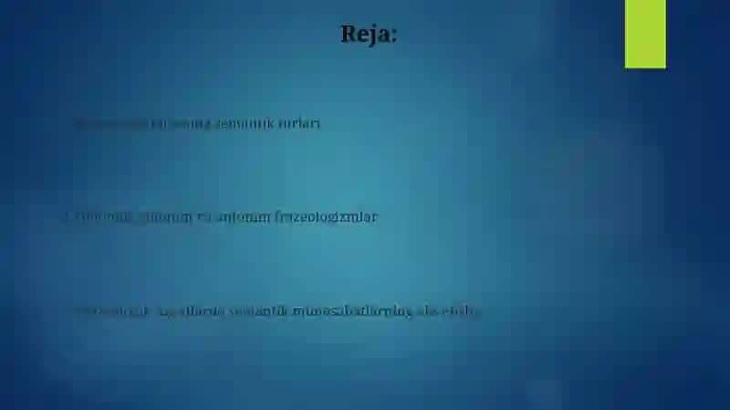 Frazeologizmlarning semantik turlari 2