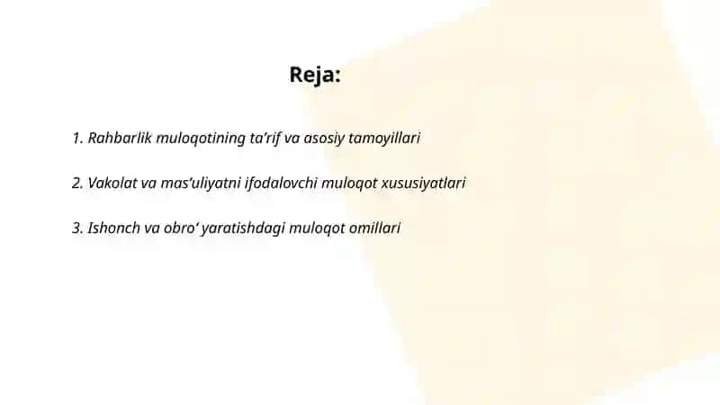 Rahbarlik muloqoti 2