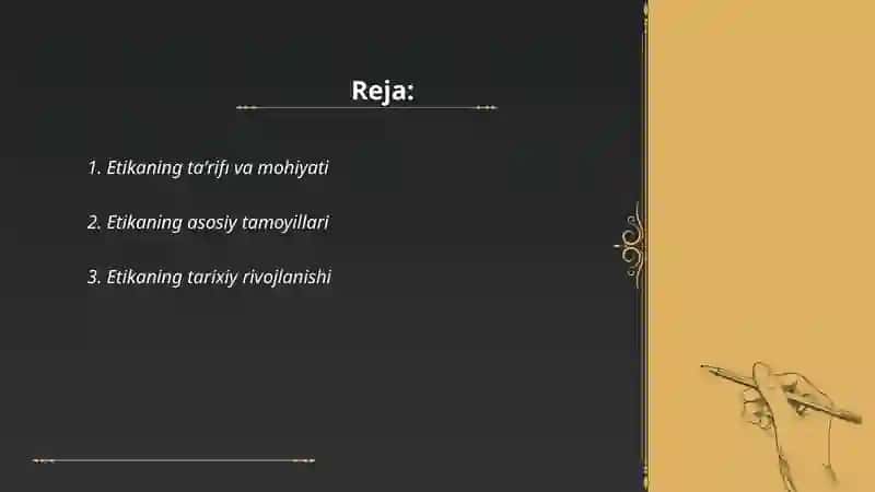 Etikaning mohiyati va ahamiyati 2