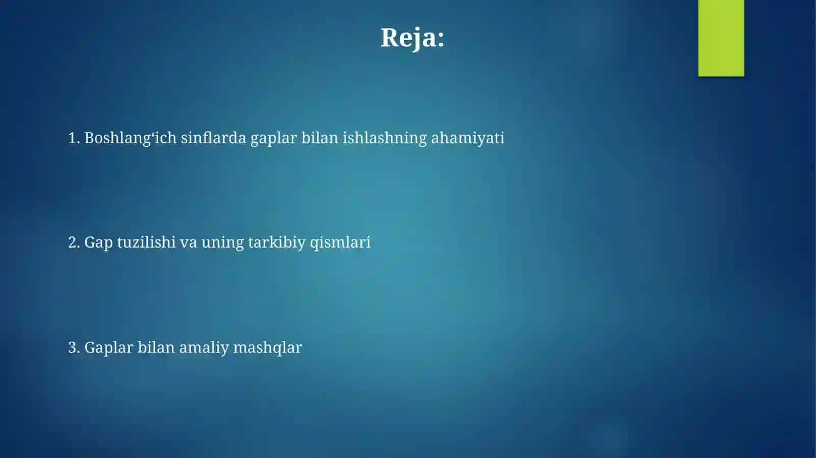 Boshlang'ich sinflarda gap ustida ishlash 2