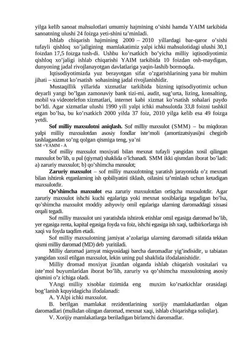YAlpi ichki mahsulot statistikasi 2
