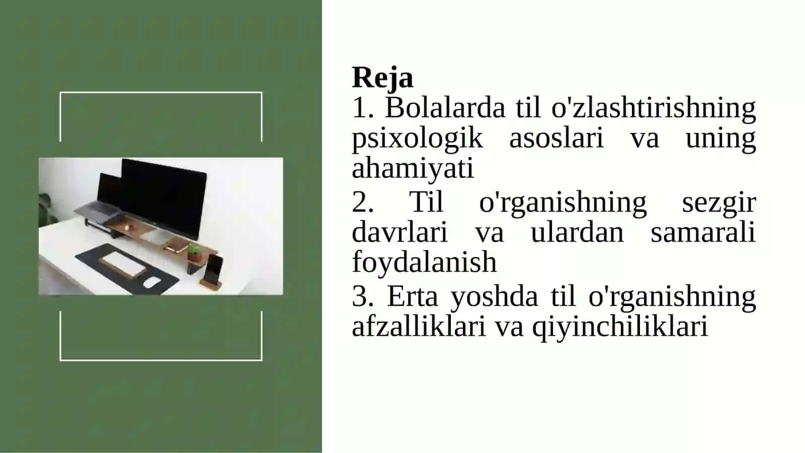 Erta yoshda til o'zlashtirish va o'quvchilar 2