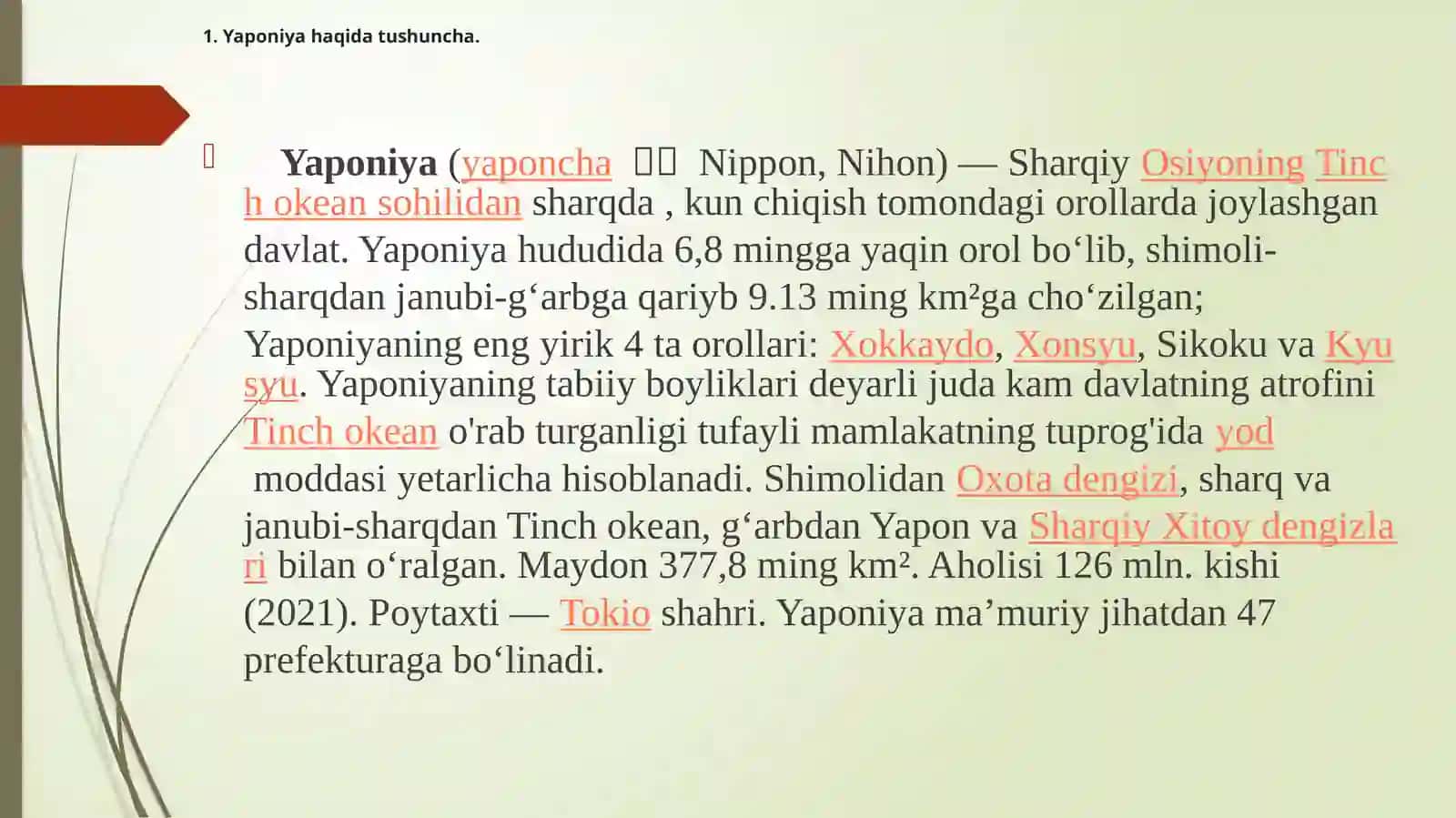 YAPONIYA SIYOSATI HAQIDA TUSHUNCHA 2