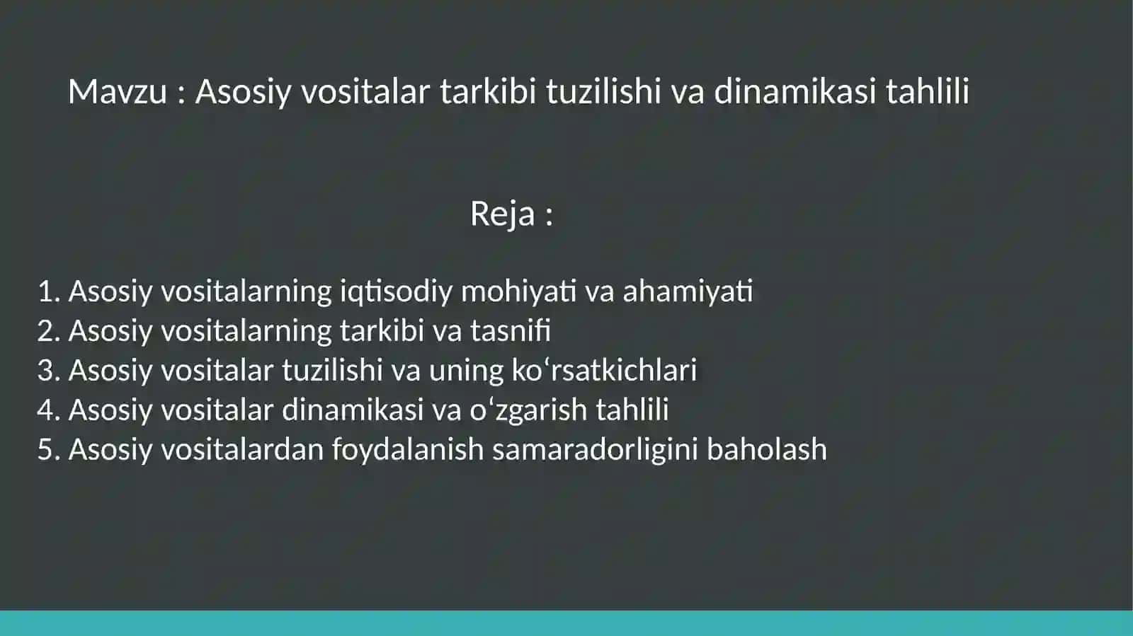 Denov Tadbirkorlik va Pedagogika Institutining Iqtisodiy Tahlil Fanidan Tayyorlagan Taqdimoti 2
