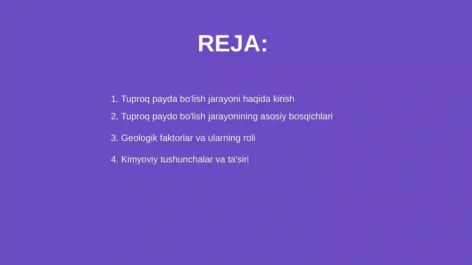 Tuproq payda bólish jarayonidagi asosiy faktorlar 2