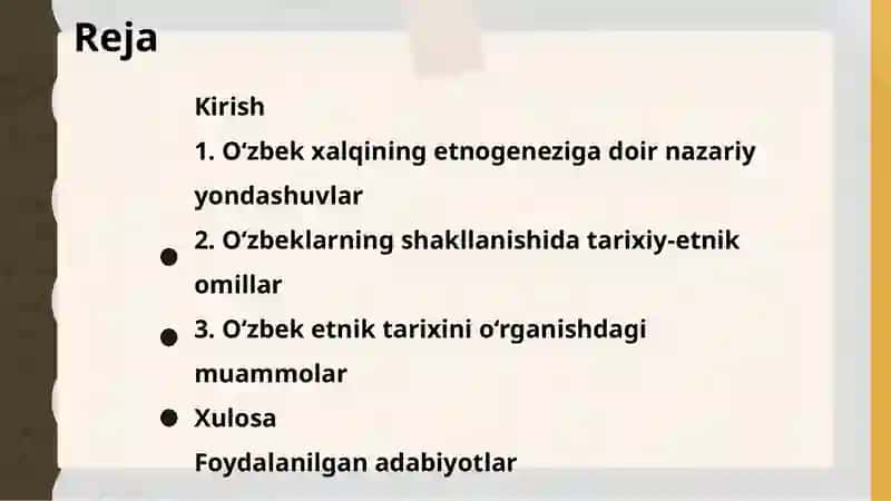 O‘ZBEKLARNING ETNOGENEZI VA ETNIK TARIX MUAMMOLARI 2
