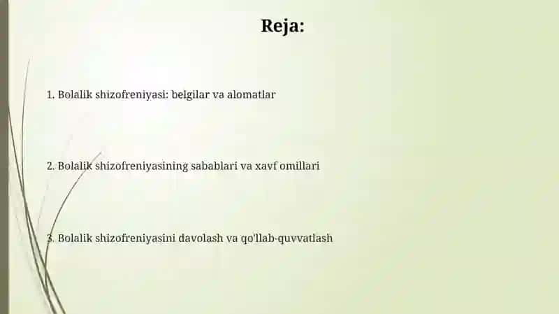 Bolalar shizofreniyasi 2