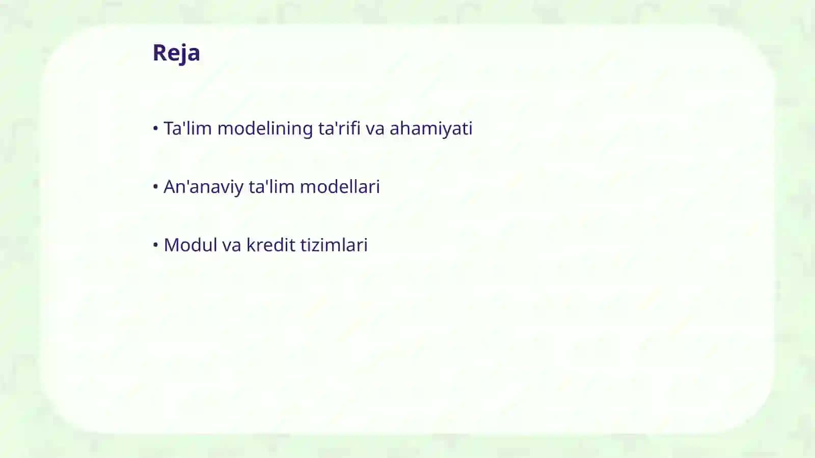 Ta'lim modellari 2