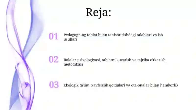 Pedagogning tabiat bilan tanishtirishdagi talablari 2