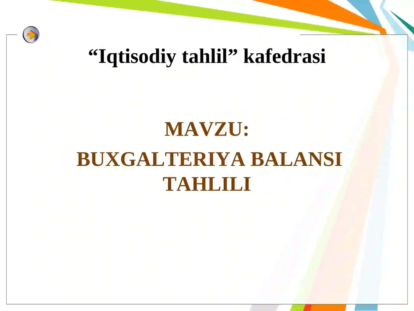 Buxgalteriya balansi tahlili 2
