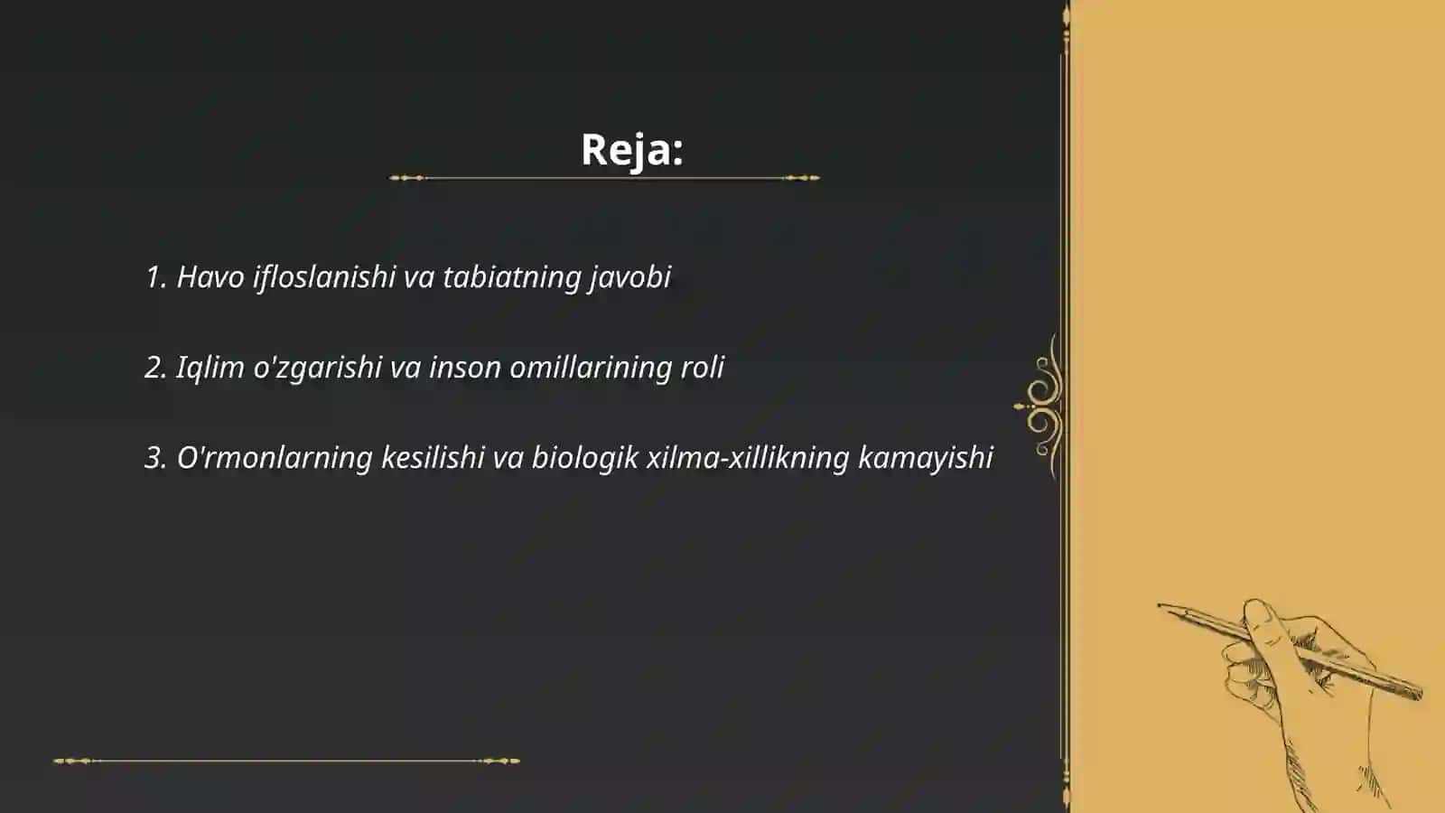 Inson faoliyatining tabiatga taʼsiri va tabiatning javobi 2