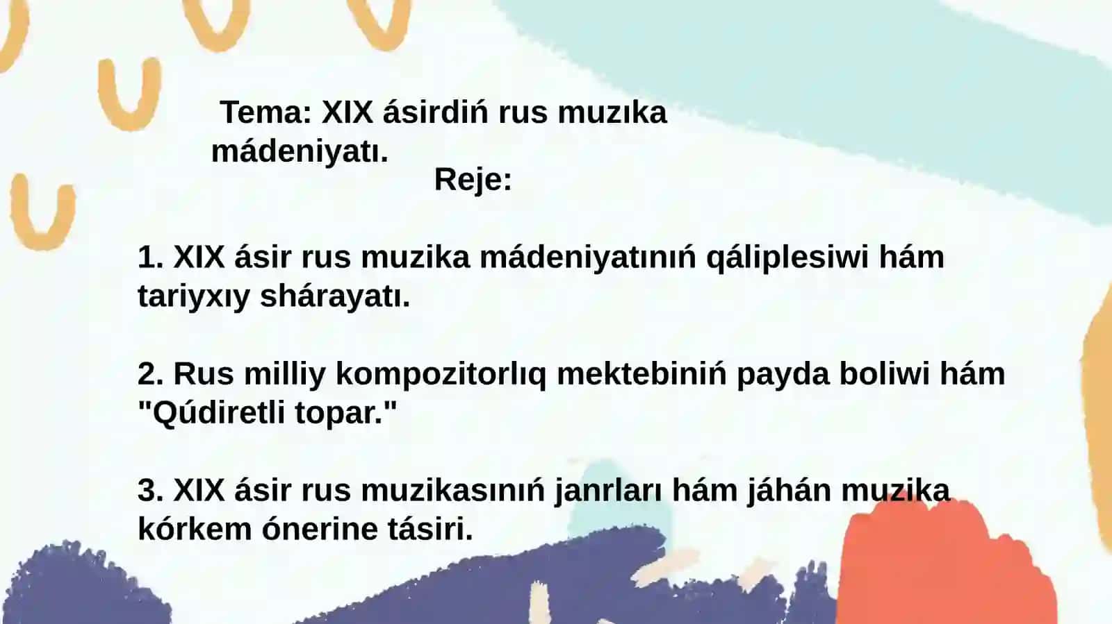 Muzıka tálim baǵdarı 2