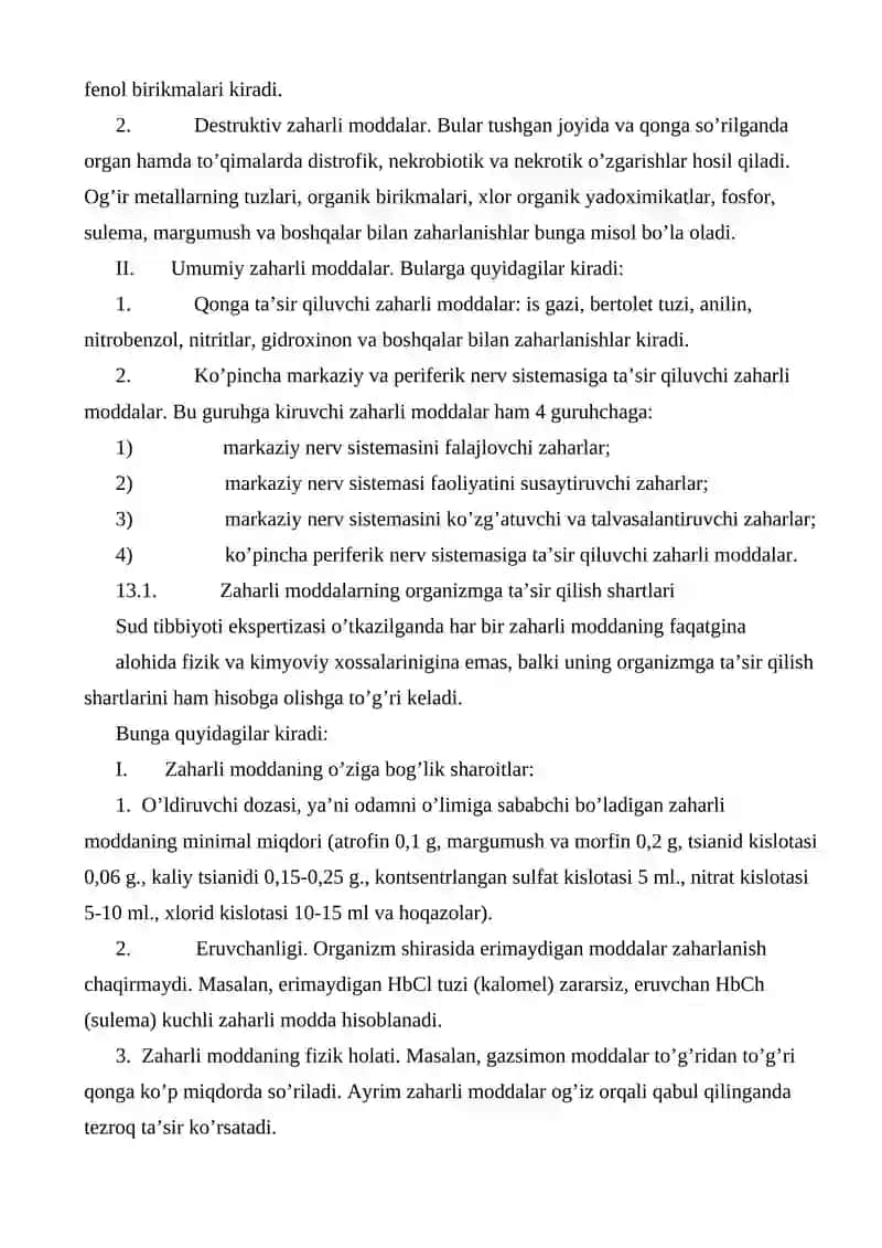 ZAXARLI XIMIKATLAR TUSHUNCHASI 2