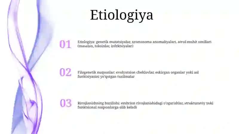 Odam Rivojlanishining Filogenetik Nuqsonlari 2