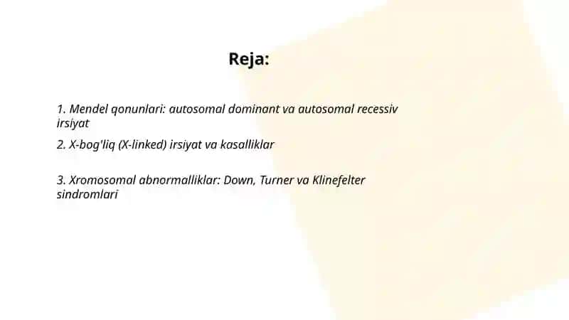 Irsiyat kasalliklari 2