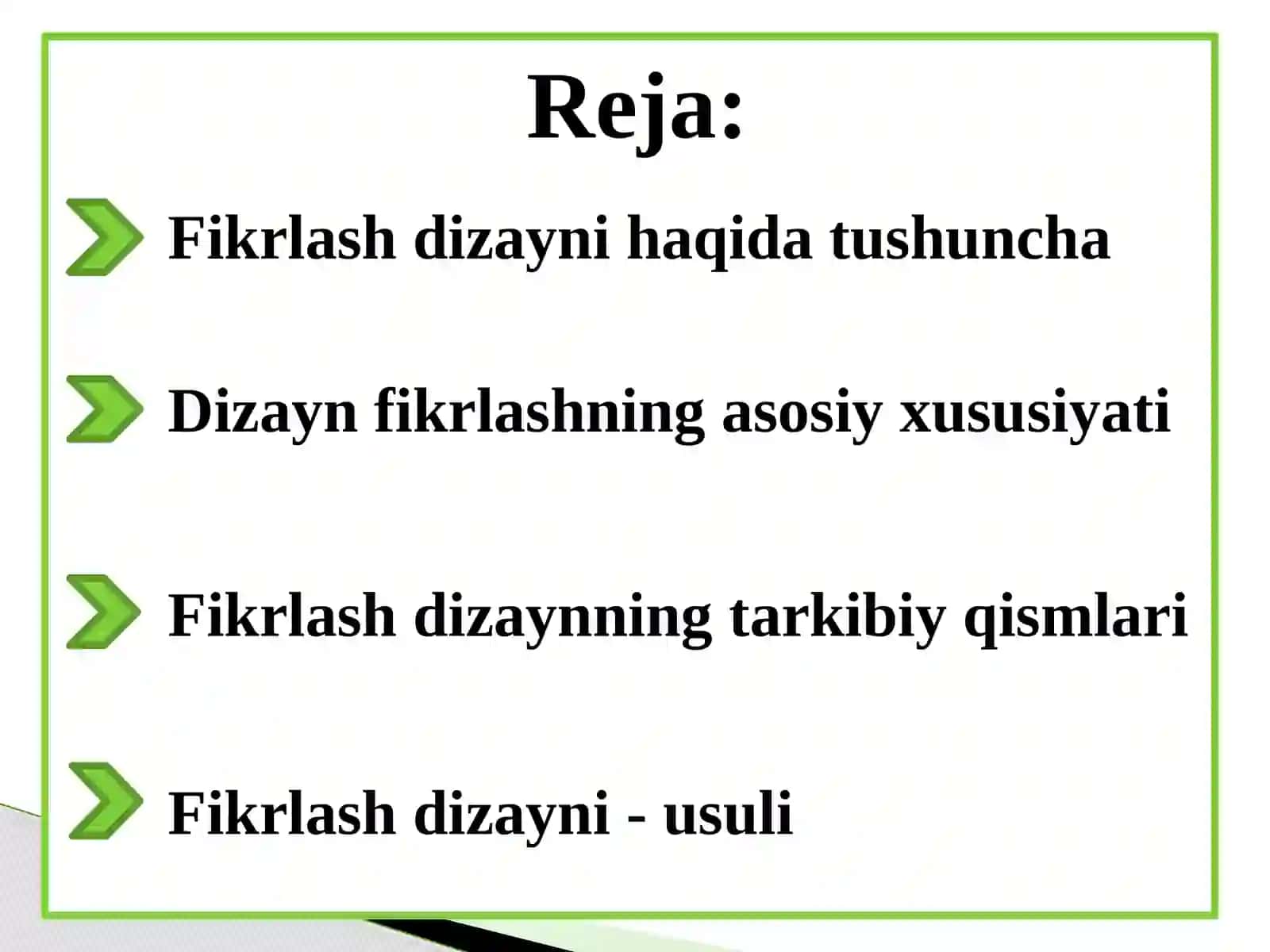 Fikrlash dizayni (Design thinking) 2