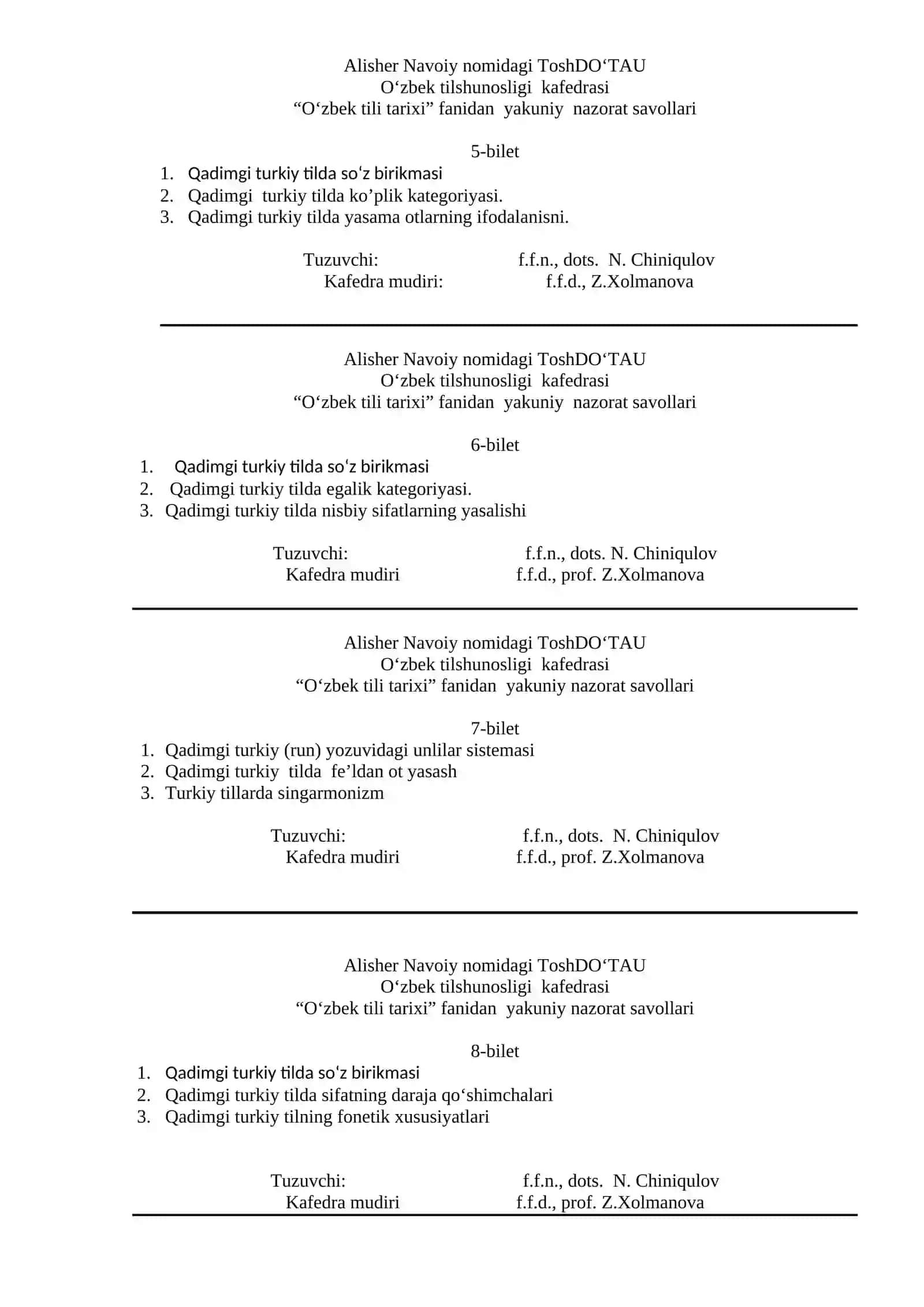 yakuniy nazorat savollari 1-bilet 2