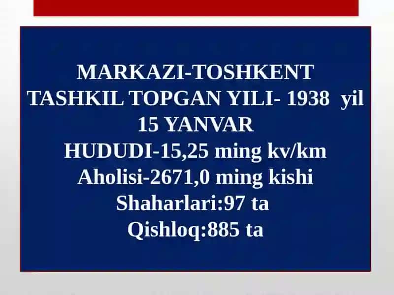TOSHKENT IQTISODIY GEOGRAFIK RAYONI 2