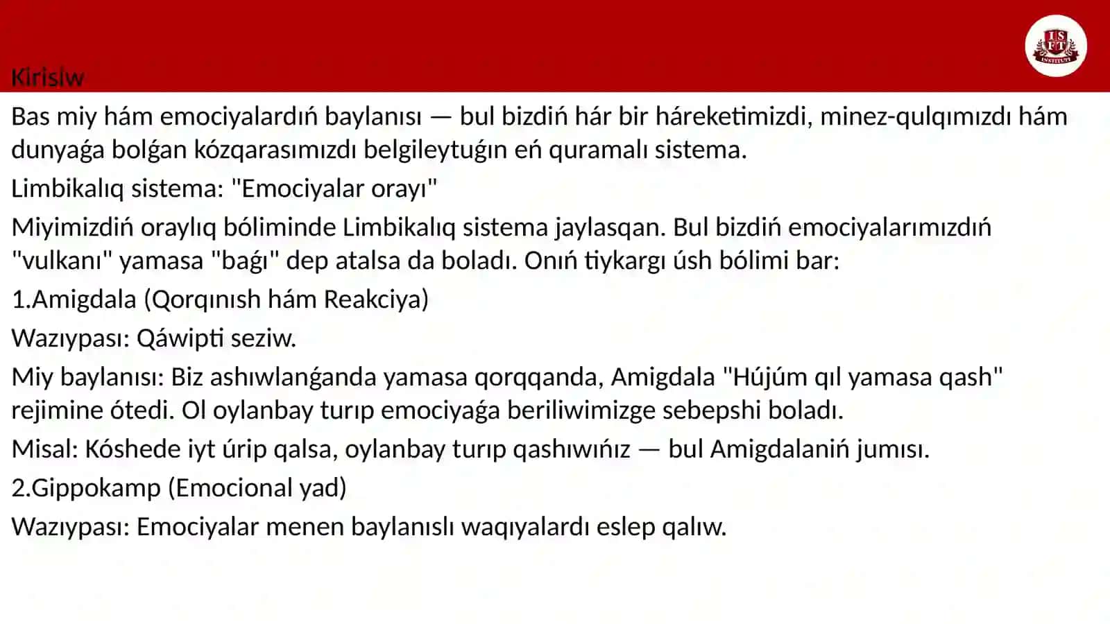 Unamsiz pikirlew, stress ha'm sharshawdin' aldin aliw. 2