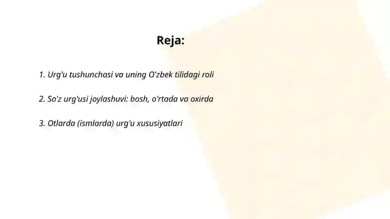 O'zbek tilida urg'u va uning ahamiyati 2
