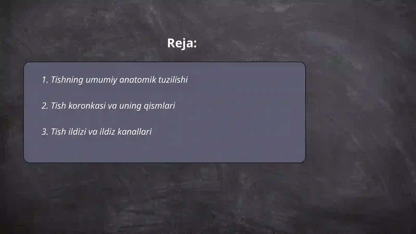 Tishlarning anatomik tuzilishi 2