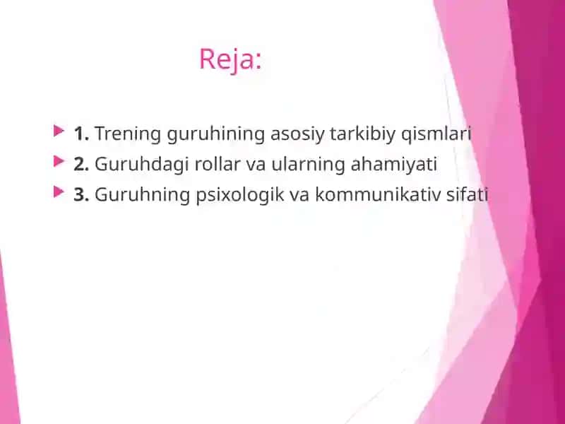 trening guruhlarining sifat tarkibi 2
