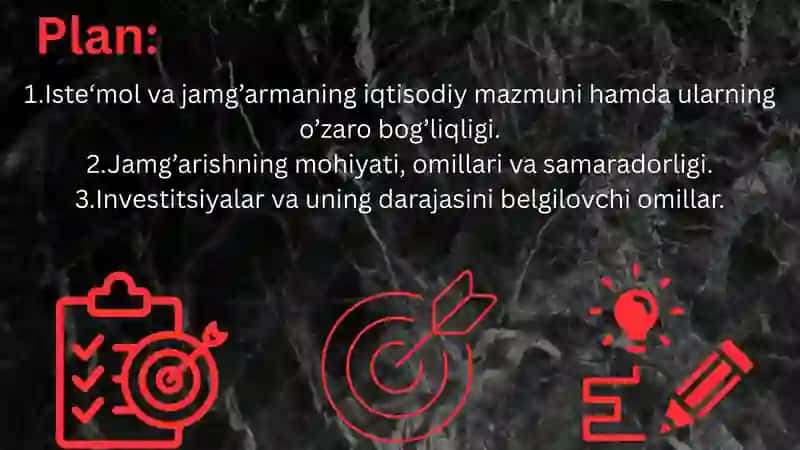 Iste‘mol, jamg’arma vainvestitsiyalar 2