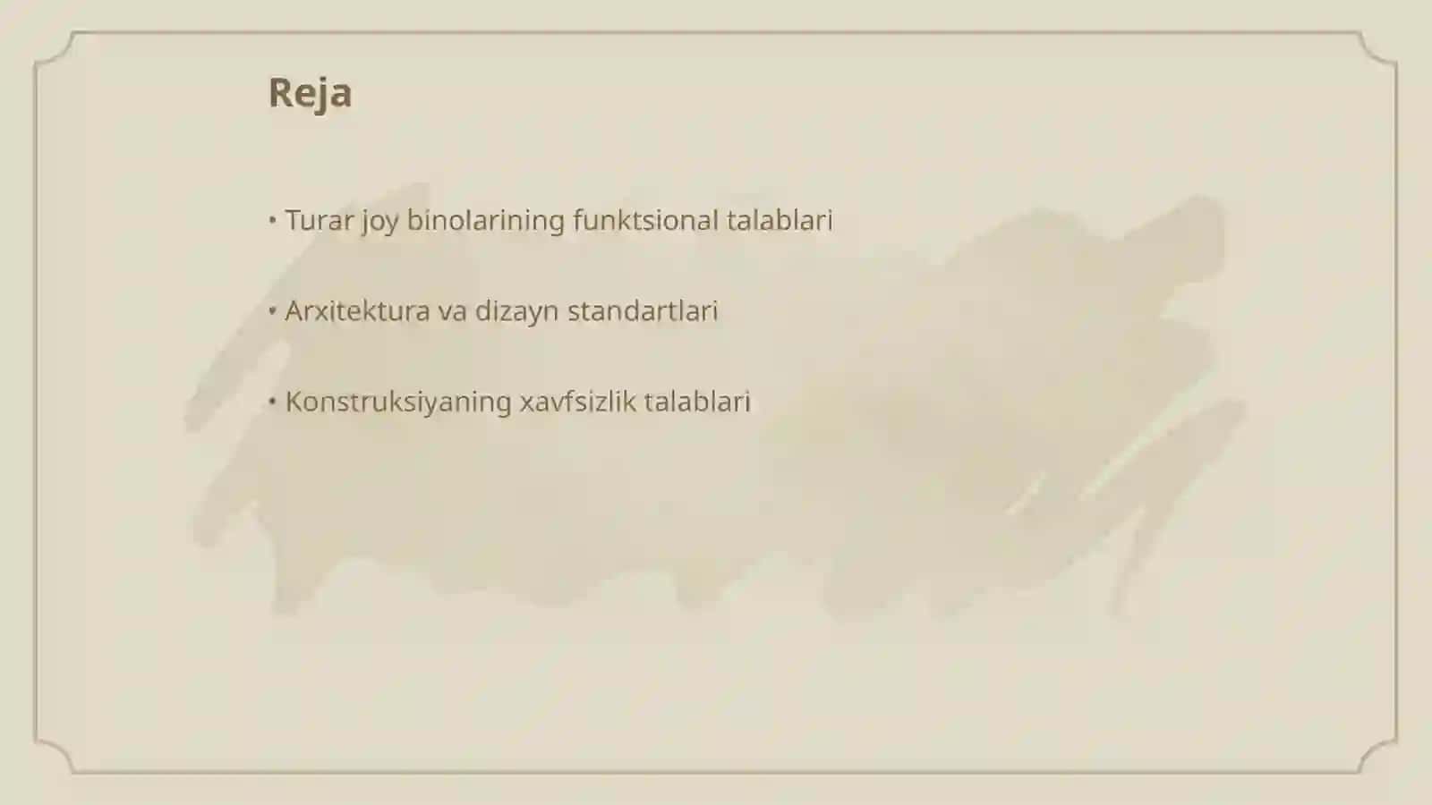 Turar joy binolarini loyihalashda qo'yiladigan umumiy talablar 2