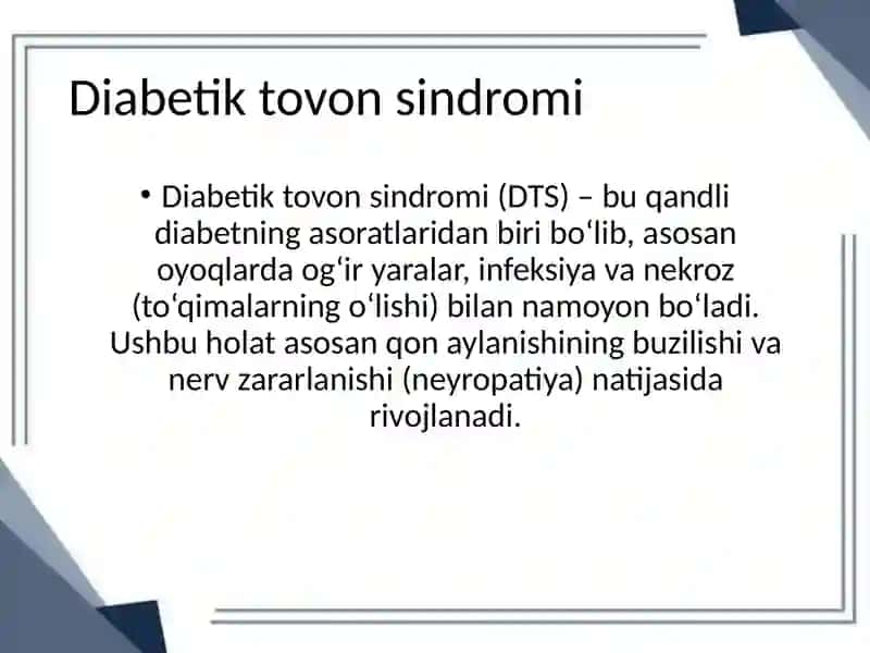 Diabetik tovon sindromi 2